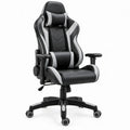 Verstelbare gamingstoel van PU-kunstleer zwart/grijs 66 x 70 x 125-135 cm